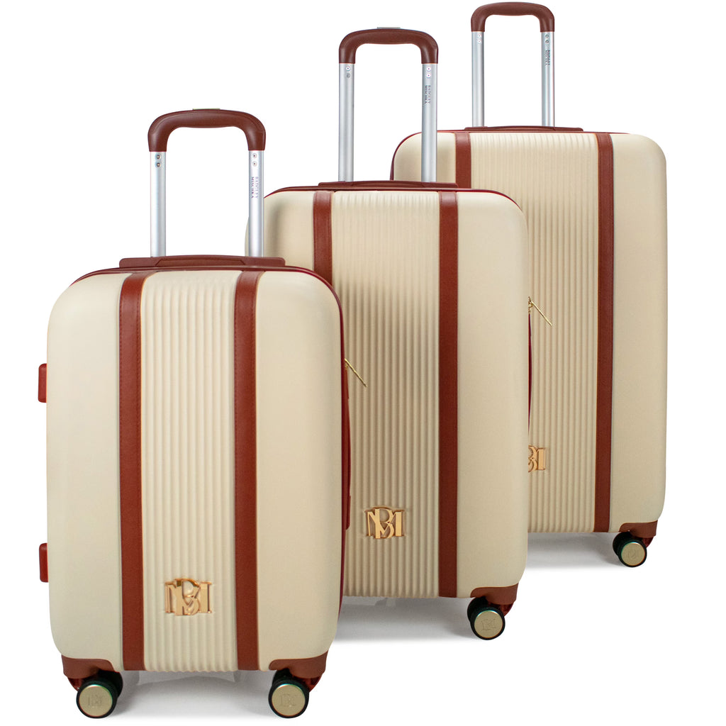 3 Piece Expandable Retro Luggage Set N887
