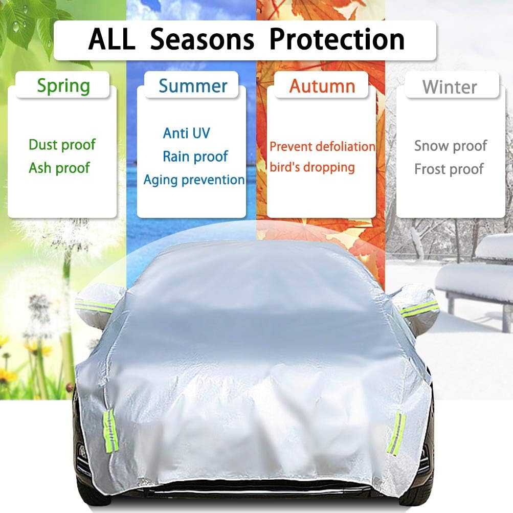 Half Car Cover Waterproof 210D Oxford Fabric K7277