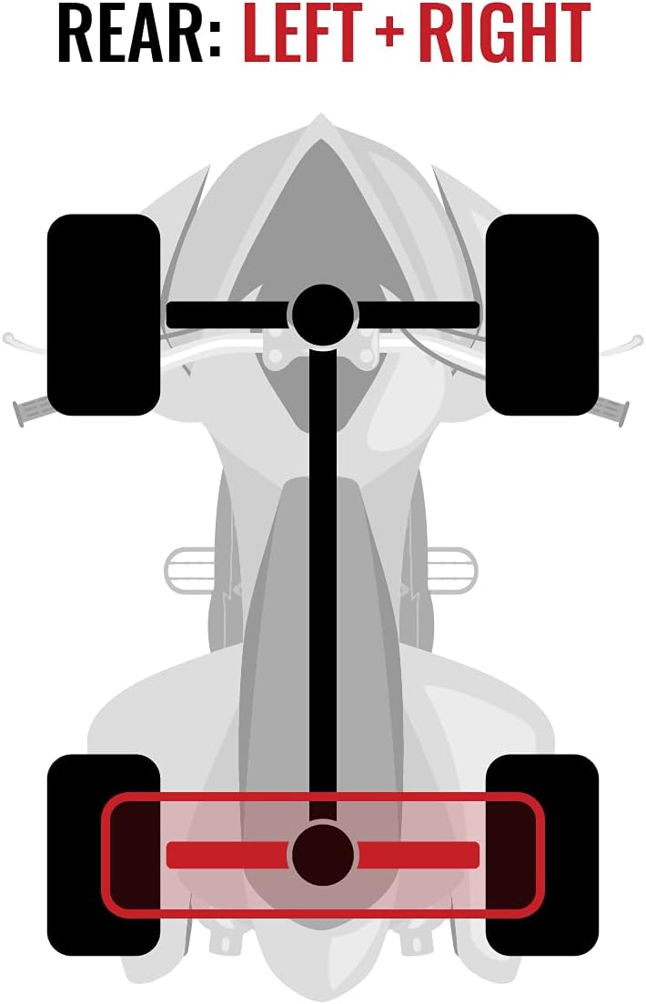 Rear Left Right Axles Pair for Yamaha 660 Grizzly 4X4 E651142