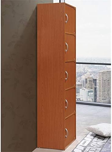 5 Shelf 5 Door Bookcase in Cherry P671799