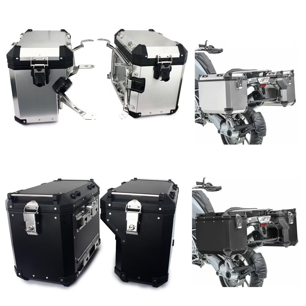 110L Aluminum Panniers Side Boxes T24405