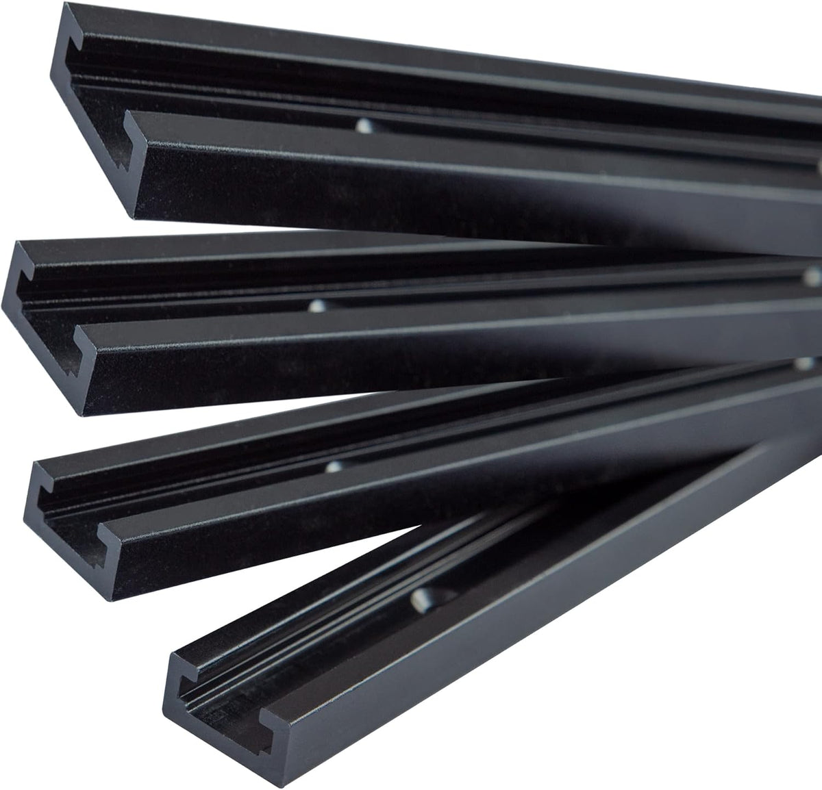 Silver 48'' Aluminum Alloy T-Track with Predrilled Mounting Holes, Pack of 2 M49179