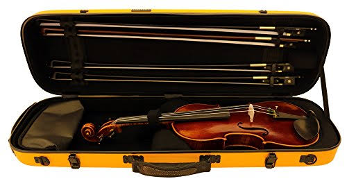 Oblong Fiberglass Violin Case Orange 4/4 K760