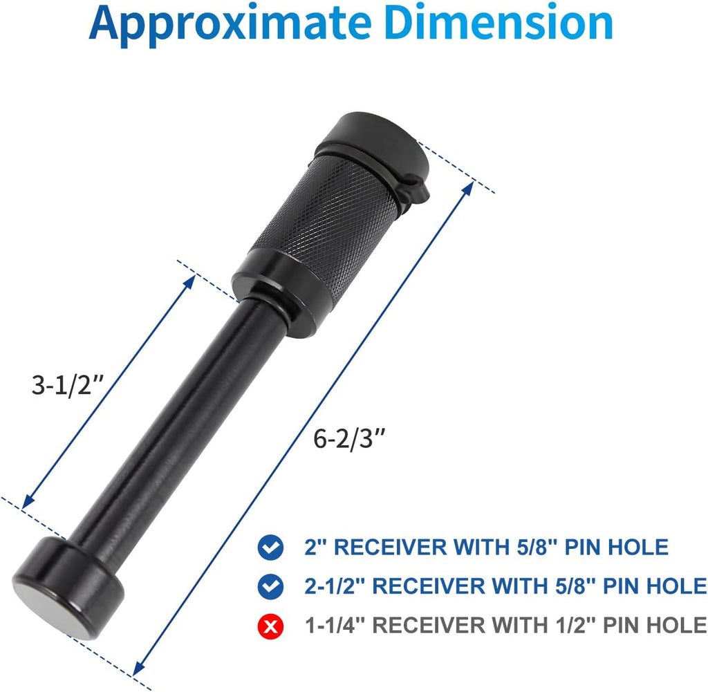 5/8'' Dia 3-1/2” Long Pin Trailer Hitch Lock 4 Pack J945