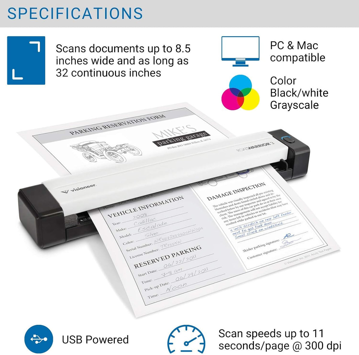 USB Powered Mobile Document Scanner K43071