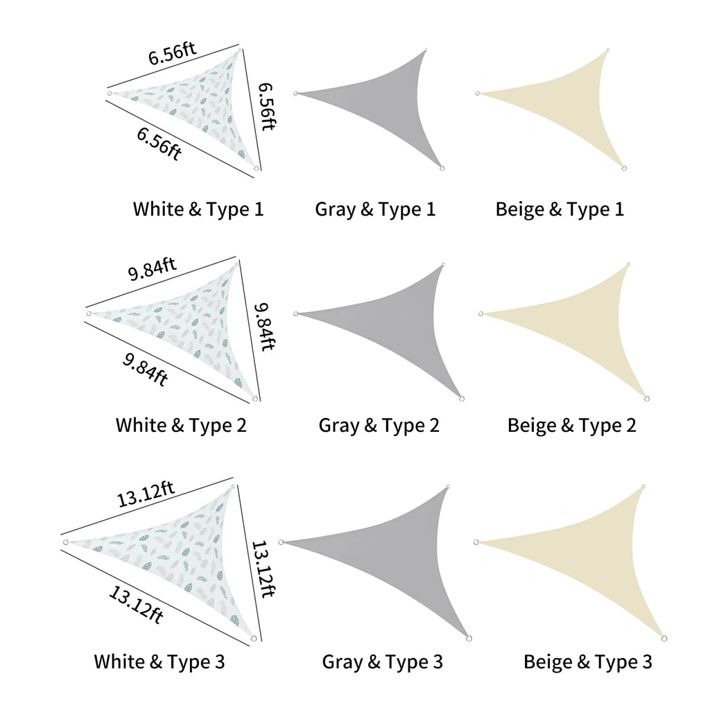 Triangle Sail Canopy Shade for Outdoor Patio D597