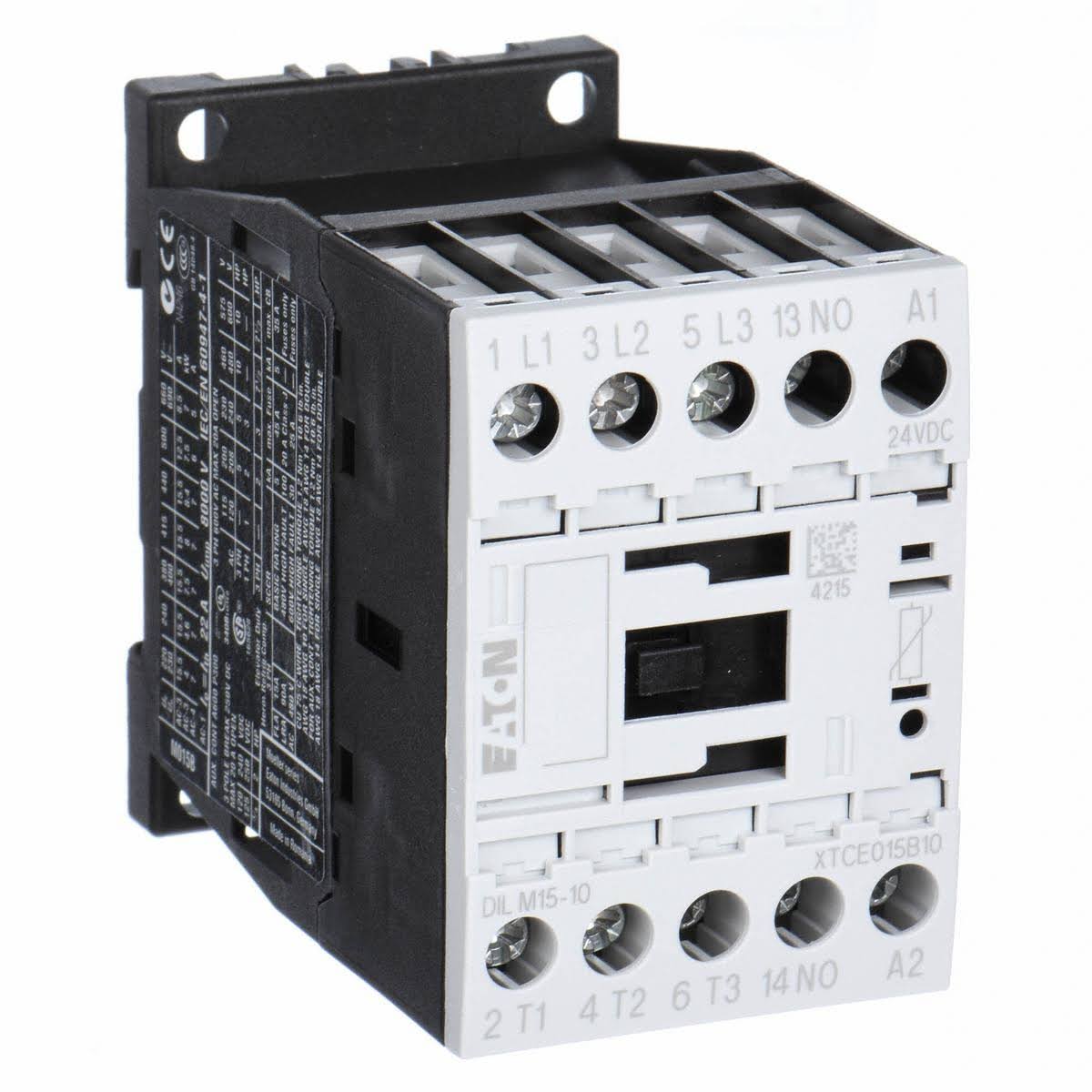 24VDC IEC Magnetic Contactor, 3 Poles, 15 Full Load Amps U58035