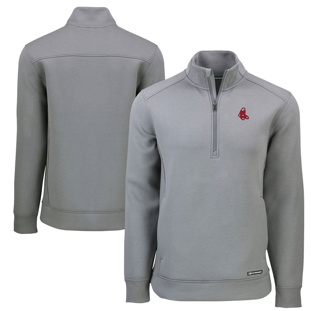 Gray Recycled Quarter-Zip Pullover B8683
