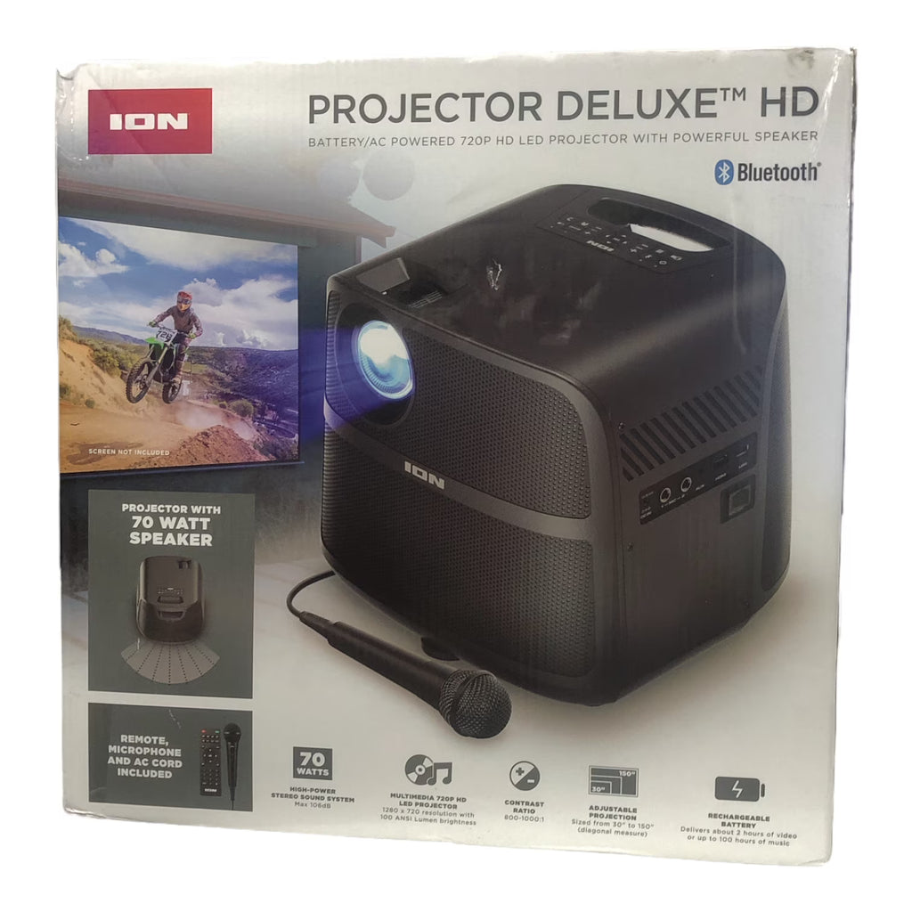 Refurbished ION Audio Projector Deluxe HD 720p LED Bluetooth-enabled A912