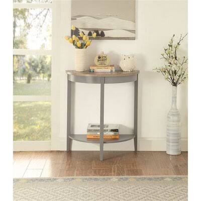 Gray Oak Console Table C91299