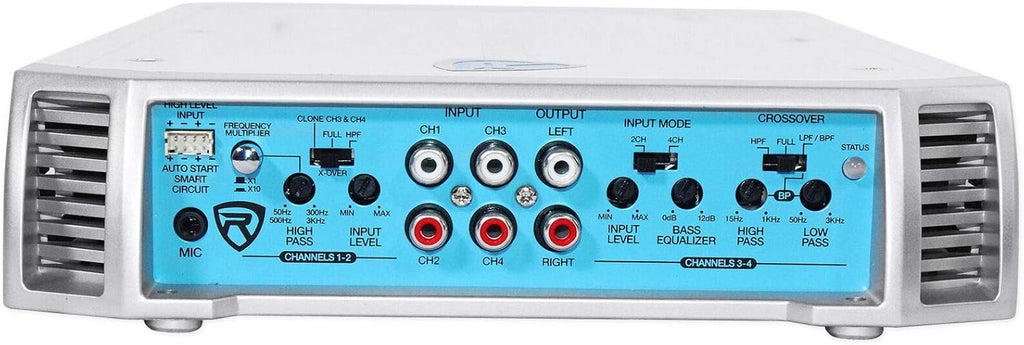1600 Watt Marine 4 Channel Amplifier with PA Microphone U6295