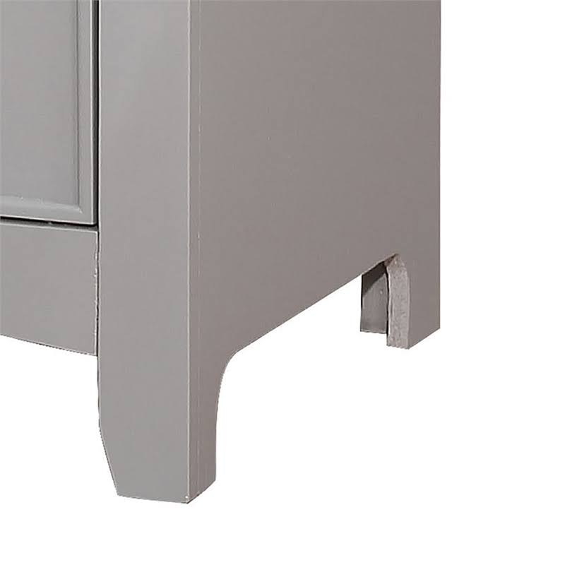 Gray Solid Wood 5-Drawer Chest V964325