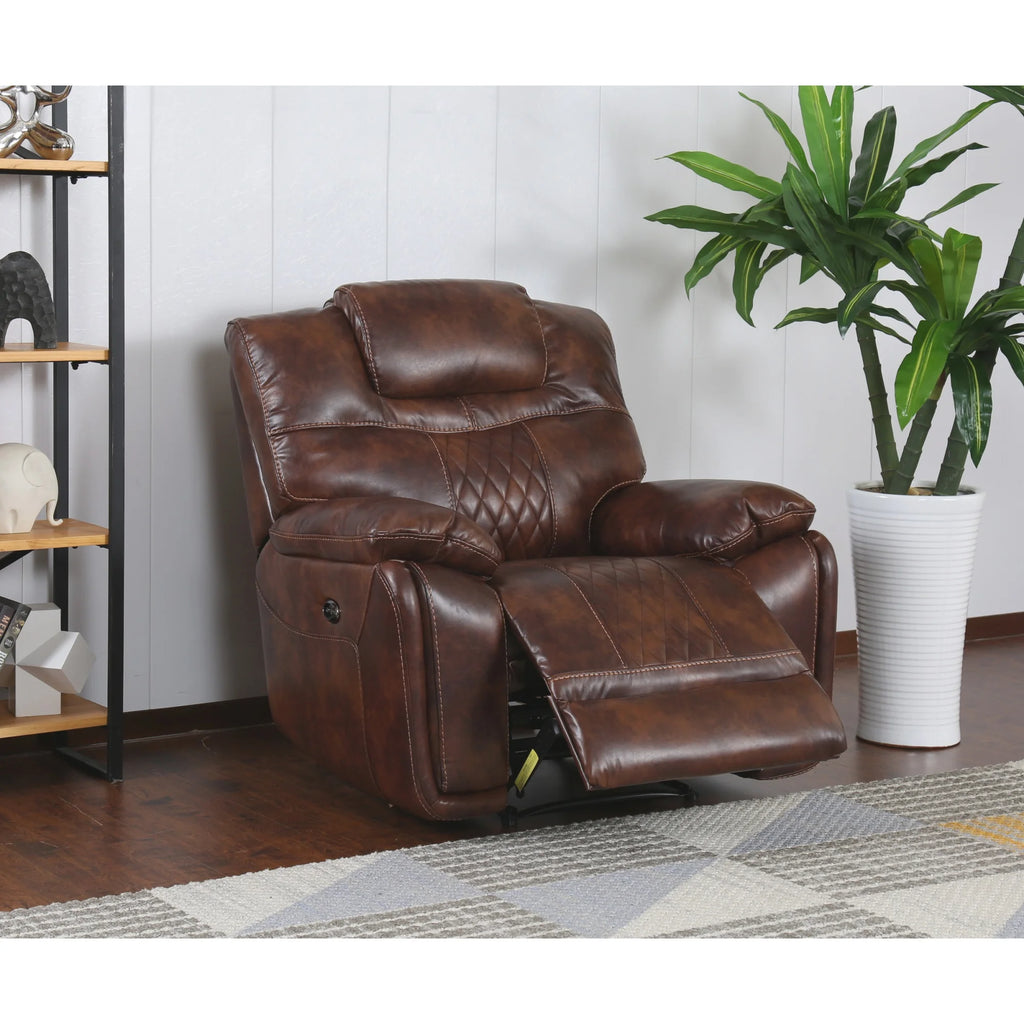 Brown Faux Leather Recliner K451126