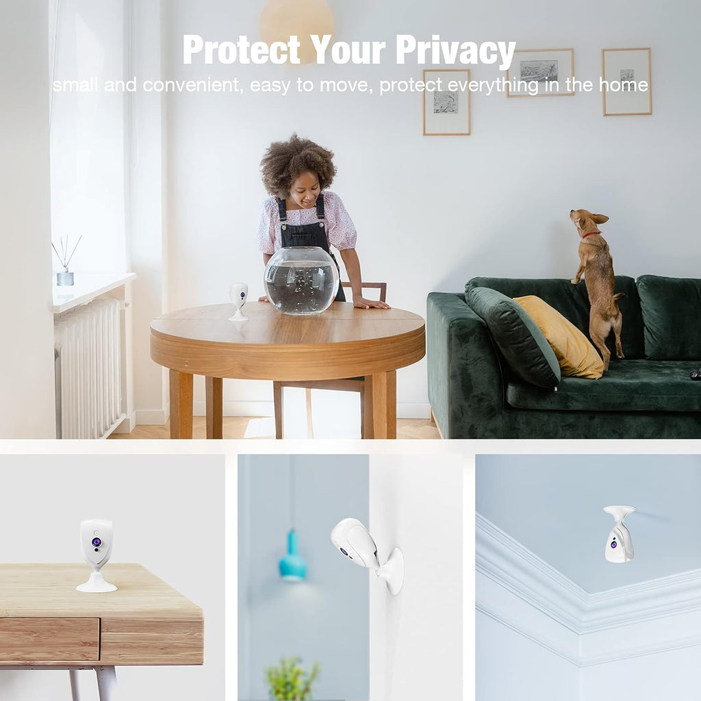 1080P Indoor WiFi Security Camera with Motion Alarm, 2-Way Audio, Night Vision F85268