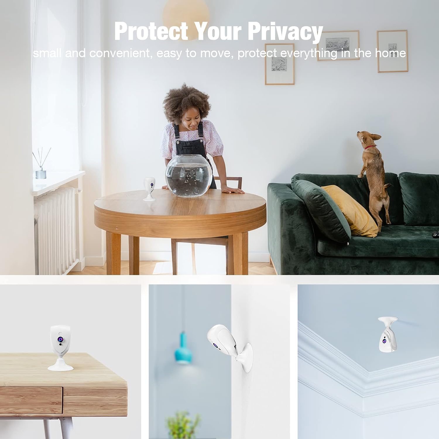 1080P Indoor WiFi Security Camera with Motion Alarm, 2-Way Audio, Night Vision F85268