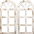 2-Pack Distressed Arched Cathedral Window Frame Wall Decor W117