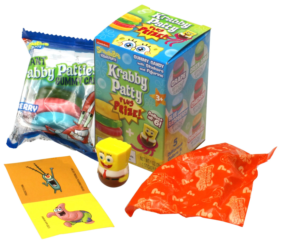 Gummy Krabby Patty Plus Prize, Assorted Fruit Flavor, 1 oz V9651
