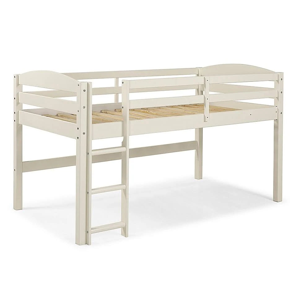 Twin Low-Loft Bed in White X16187