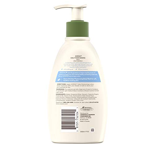 Sheer Hydration Daily Moisturizing Lotion With Soothing Oat, Fragrance-Free Body Moisturizer, 12 Fl. Oz H8789