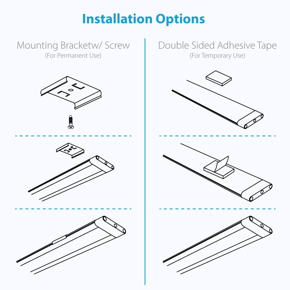 Dimmable LED Under Cabinet Lighting 4 Panel Kit, 12 Inches Each, Warm P378667