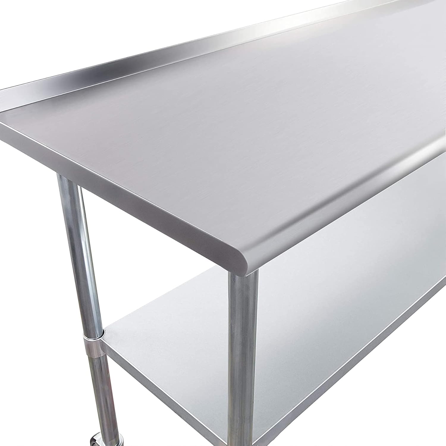 Stainless Steel Table 24 x 72 Inches with Caster Wheels and Undershelf I787