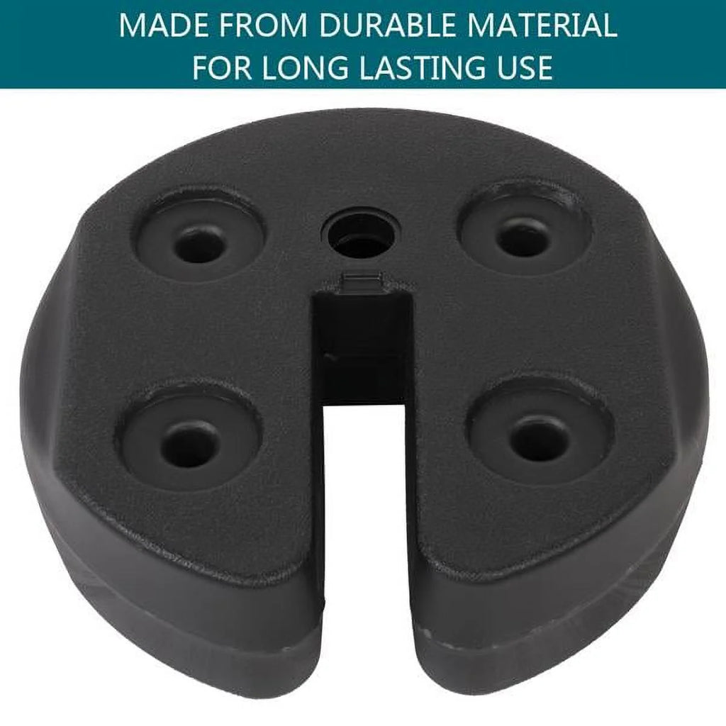 4pcs Tent Shade Canopy Water Fillable Weight Plates Black K4348