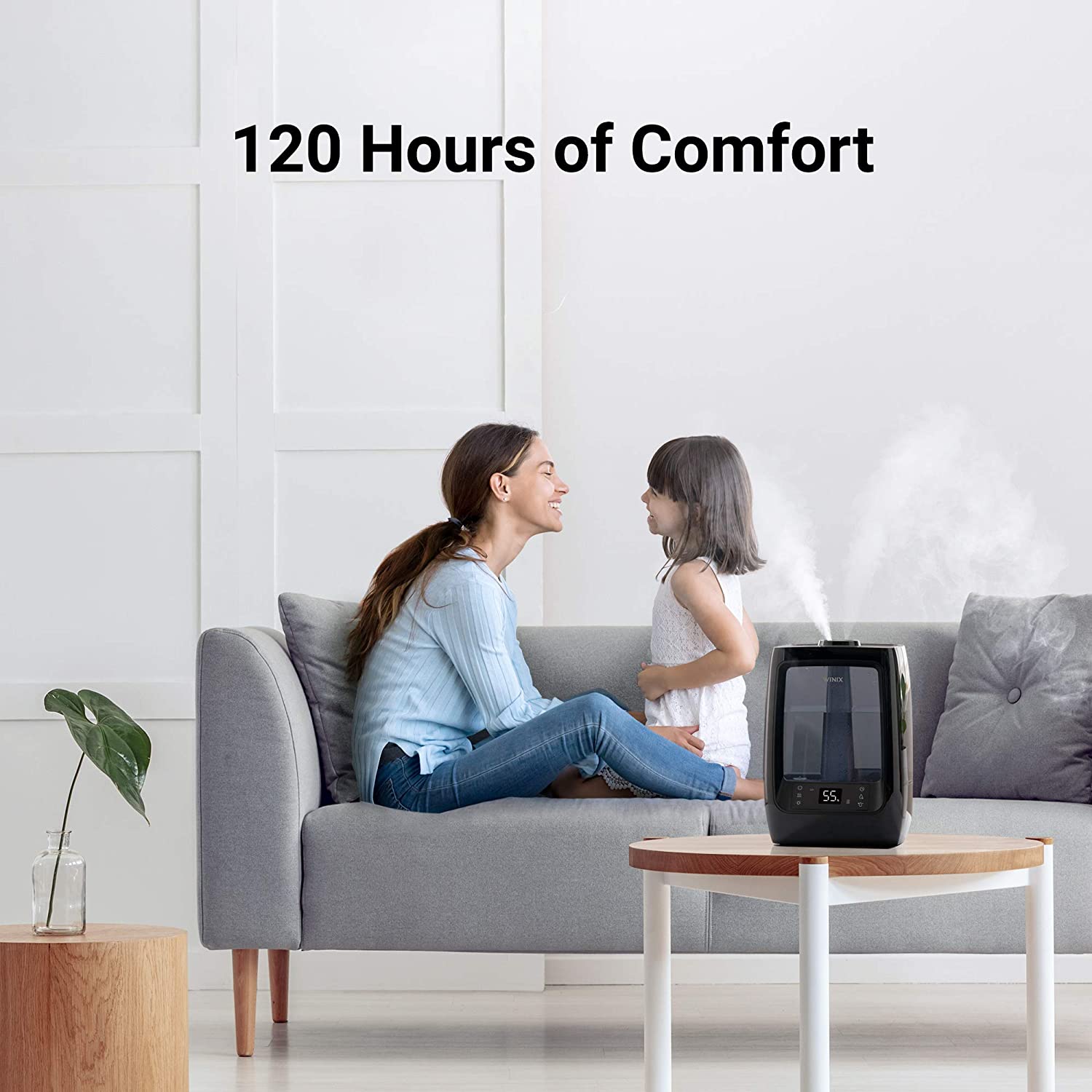 Ultrasonic Warm and Cool Mist Humidifier, 2 Gal. Tank, Quiet O410742