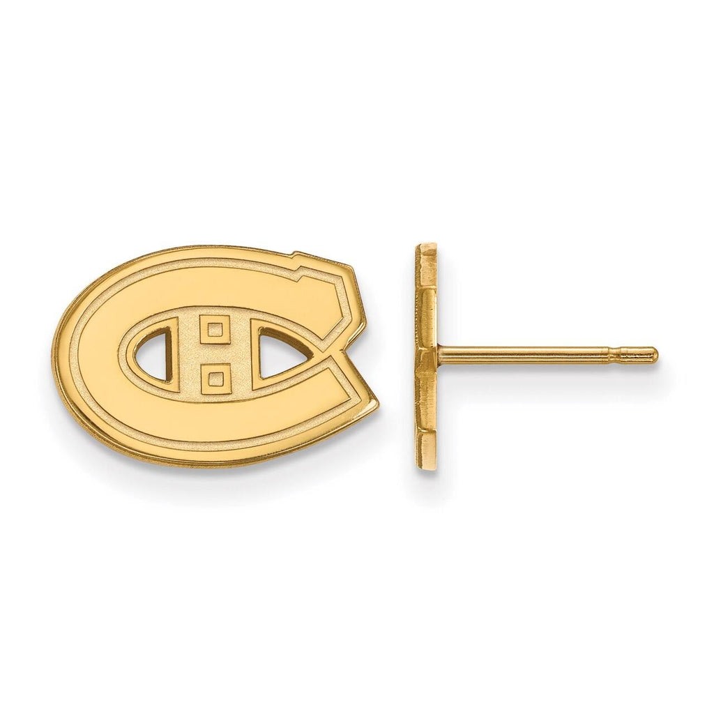 10k Yellow Gold NHL Montreal Canadiens Post Earrings N23469