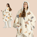 Heated Sherpa Fleece Blanket Hoodie O560