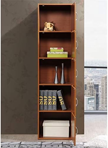 5 Shelf 5 Door Bookcase in Cherry P671799