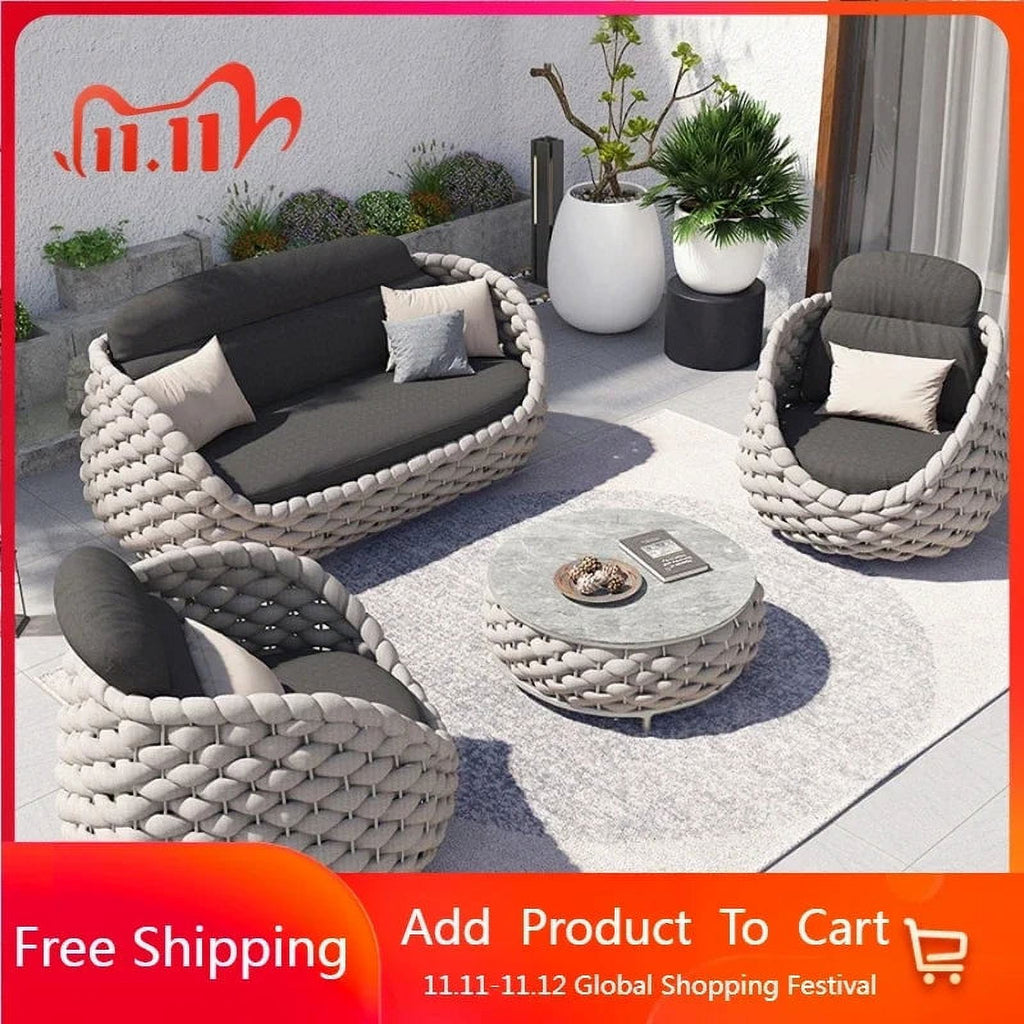 Rattan Woven Outdoor Sofa Coffee Table J999063