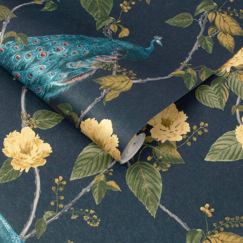 Navy Wallpaper J652