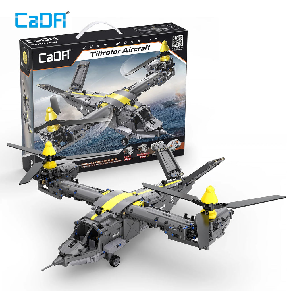 Tiltrotor Aircraft Model Building Block Toy (1424 Pieces) Y5782