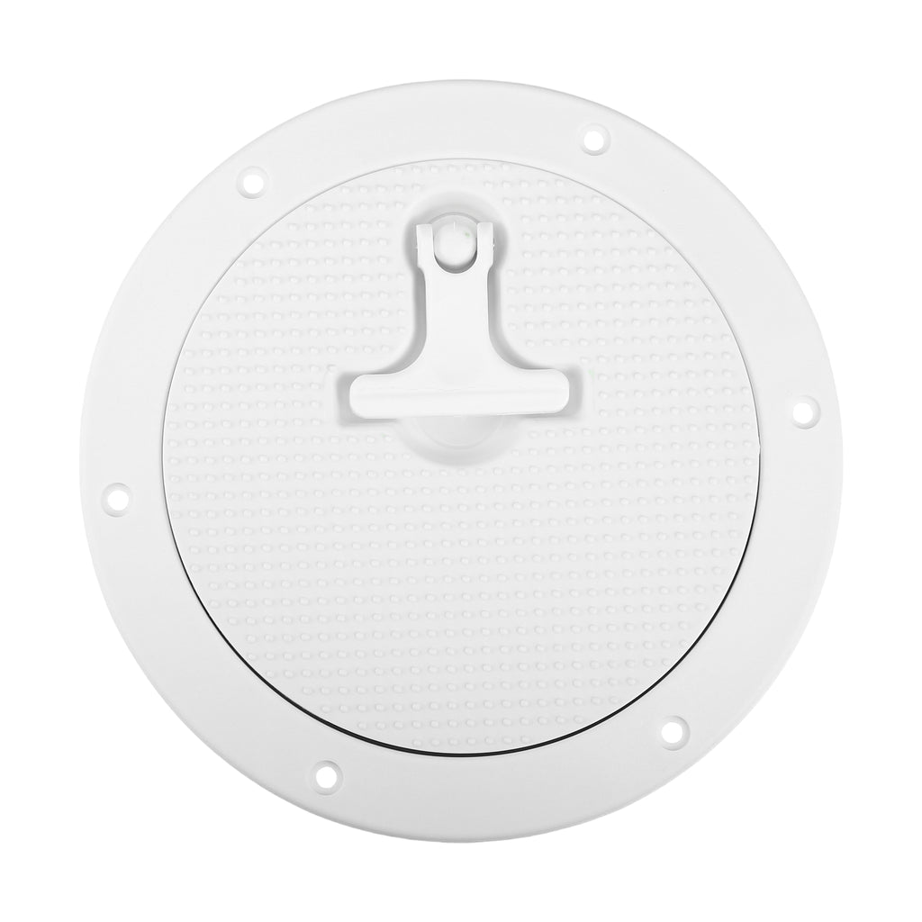 6" Boat Inspection Deck Plate Hatch White Nylon with T-handle Pre-drilled Holes M8733