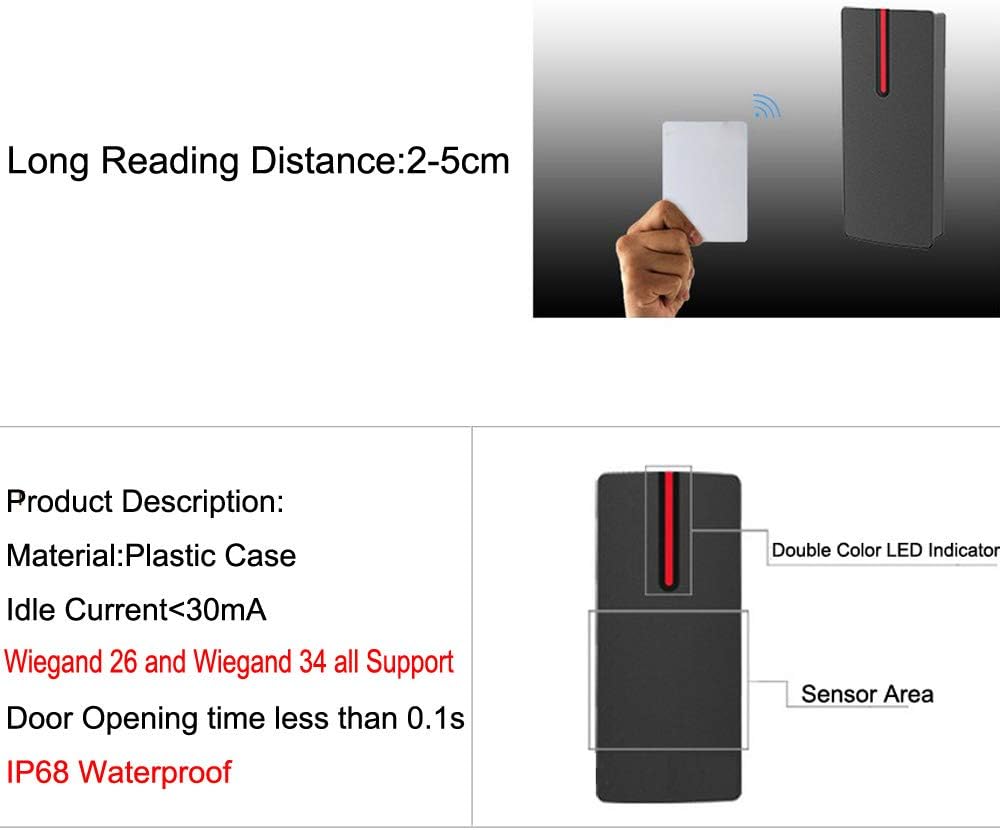 125KHZ RFID Card Reader with Wiegand 26/34 Bit Output O89280