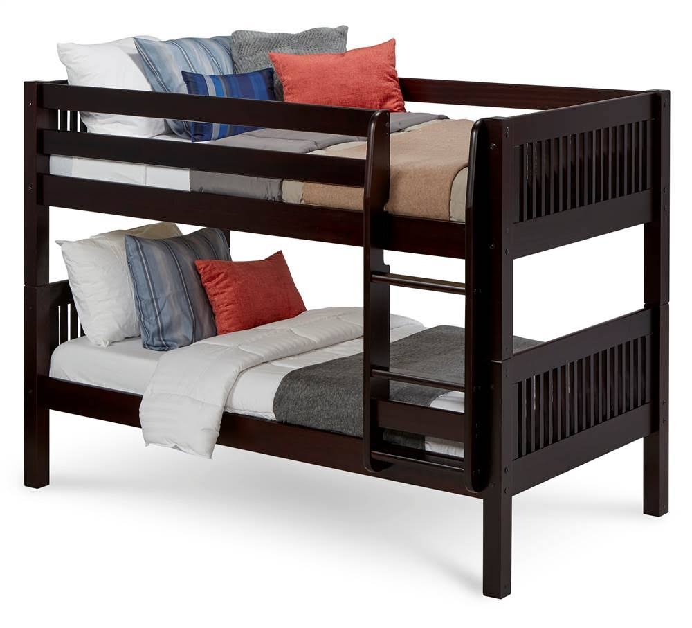 Cappuccino Low Bunk Bed with Headboard W739030