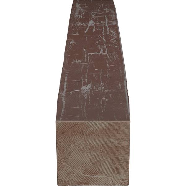 Hand Hewn Faux Wood Fireplace Mantel, Aged Pecan T779843