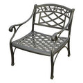 Cast Aluminum Club Chair in Charcoal Black Finish F952323