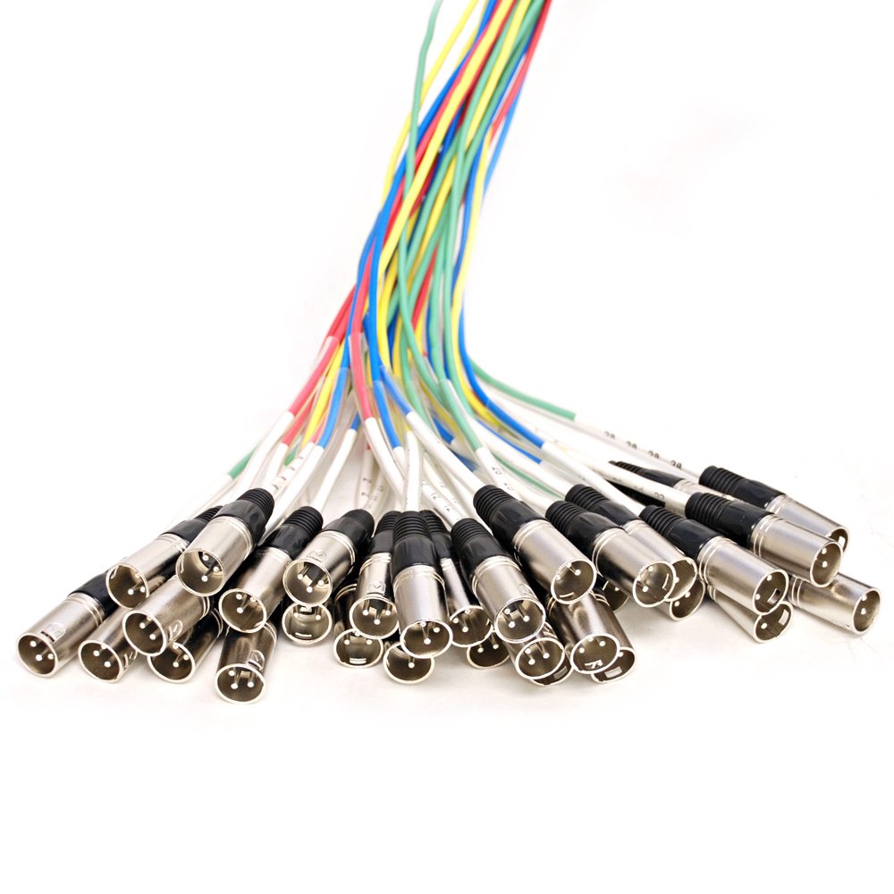 32 Channel XLR TRS Combo Splitter Snake Cable with two 15' XLR trunks A240