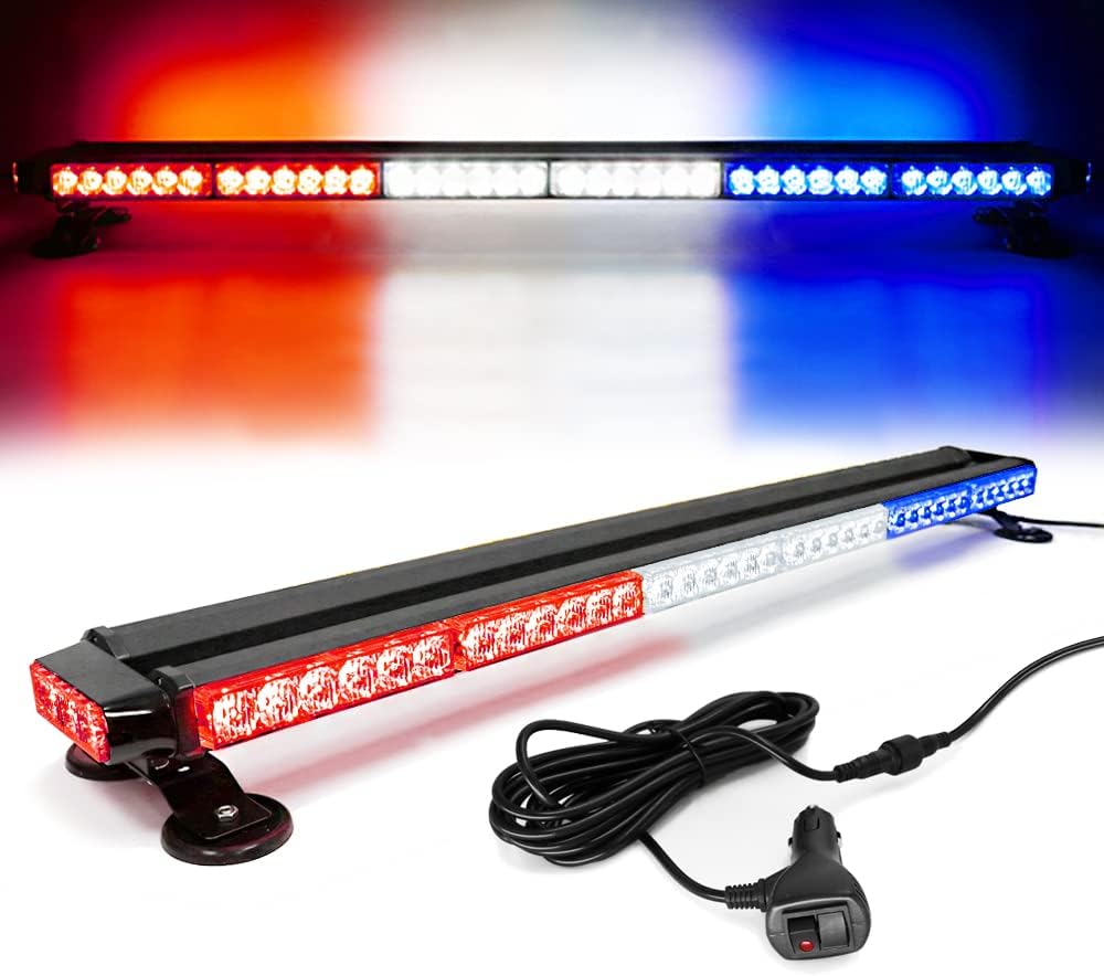 Blue 38" 78 LED Strobe Light Bar with Magnetic Base U6270