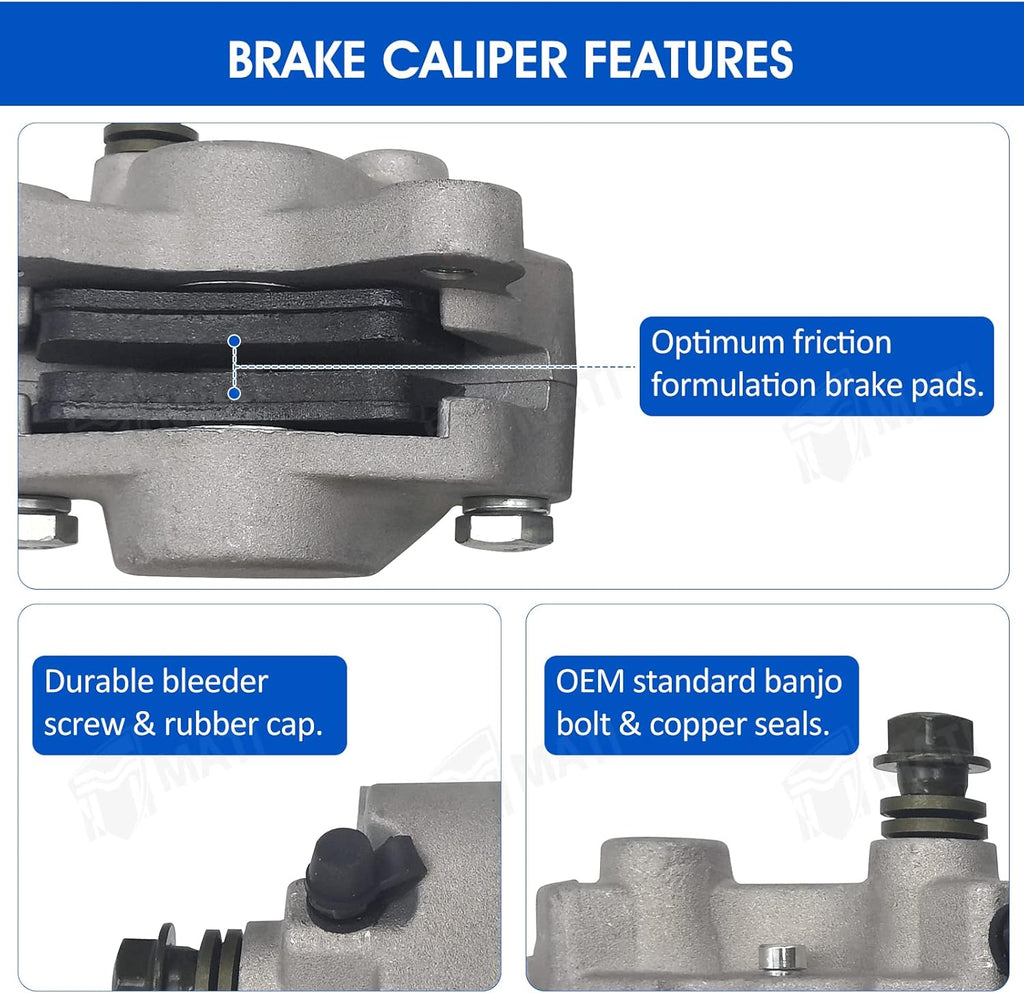 Front Left Right & Rear Brake Calipers with Pads Pack of 2 V5562