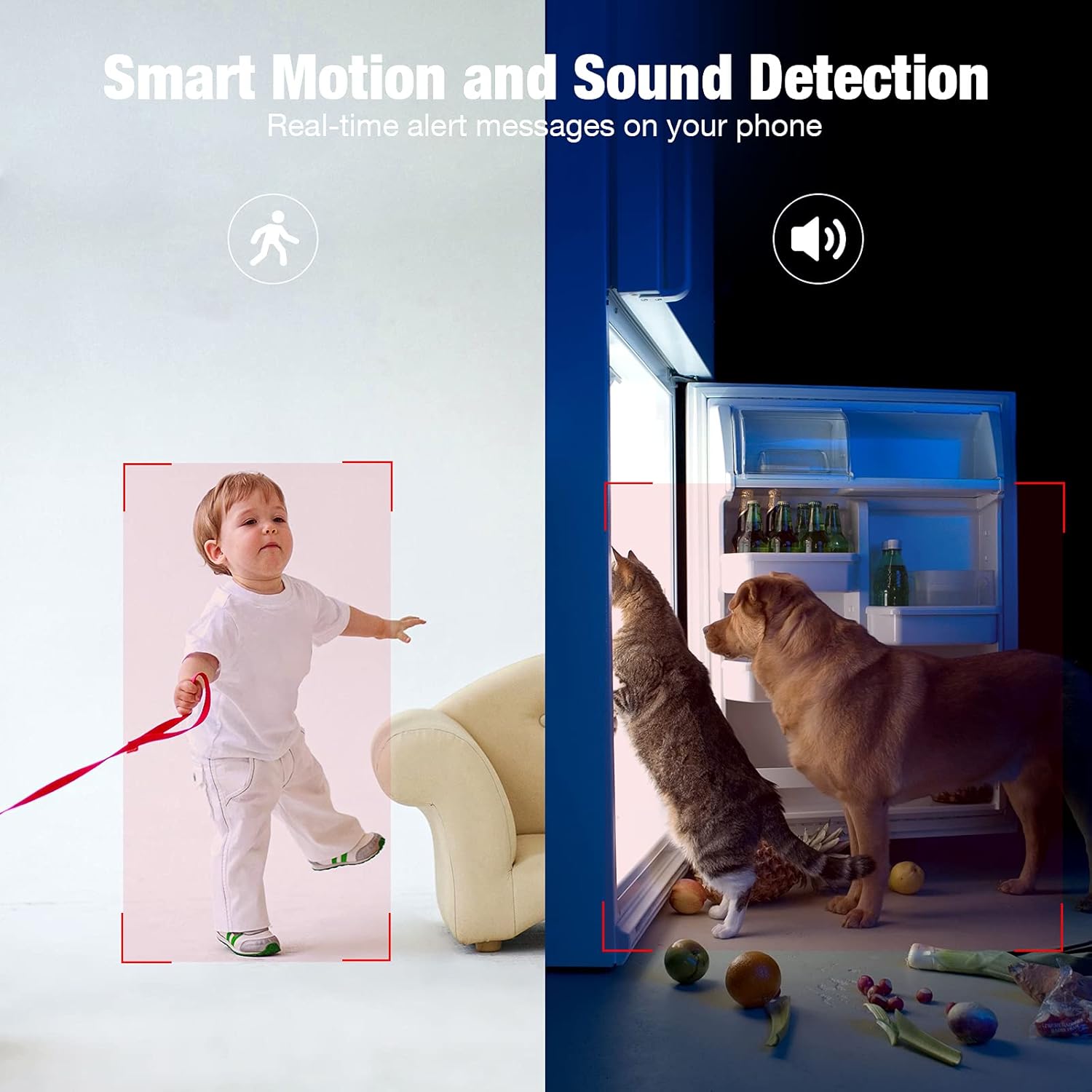 1080P Indoor WiFi Security Camera with Motion Alarm, 2-Way Audio, Night Vision F85268