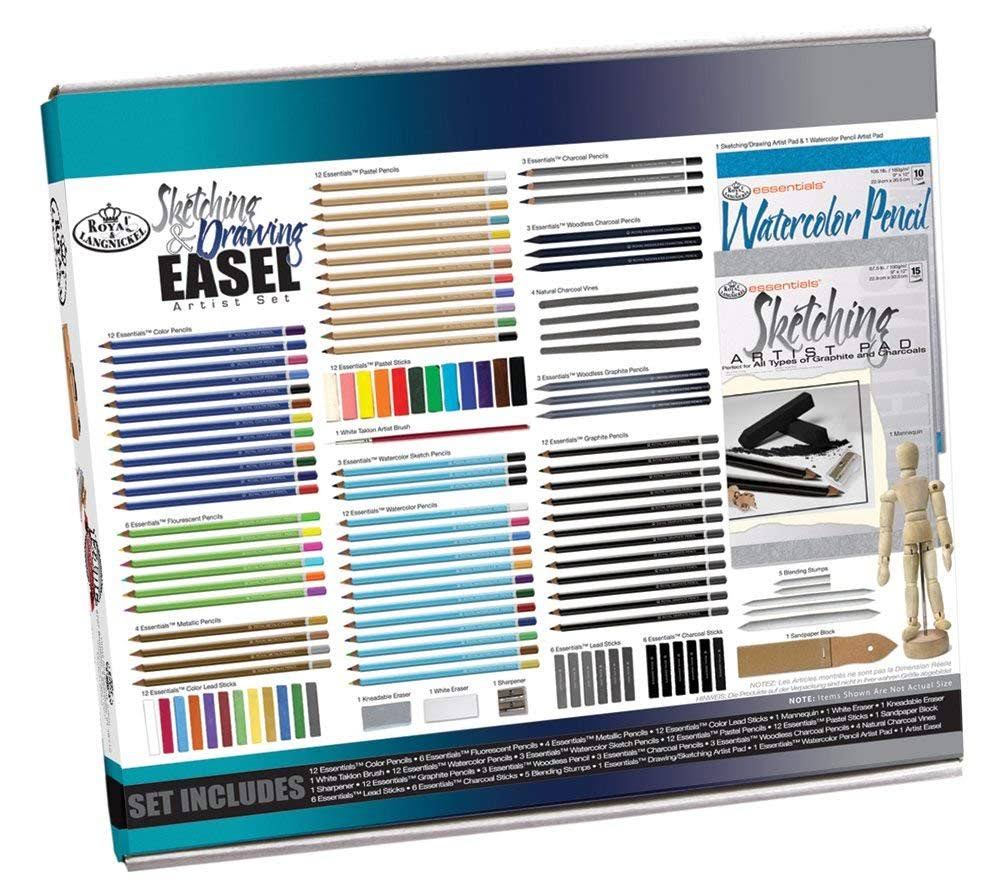 124-Piece Sketching and Drawing Easel Artist Set H275