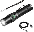 1200 Lumen Rechargeable LED Flashlight with Power Display, IP67 Waterproof, 5 Light Modes, Pocket-Size Torch J391671