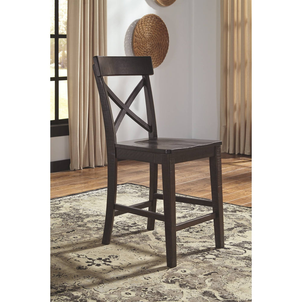 Dark Brown Barstool Set of 2 B671