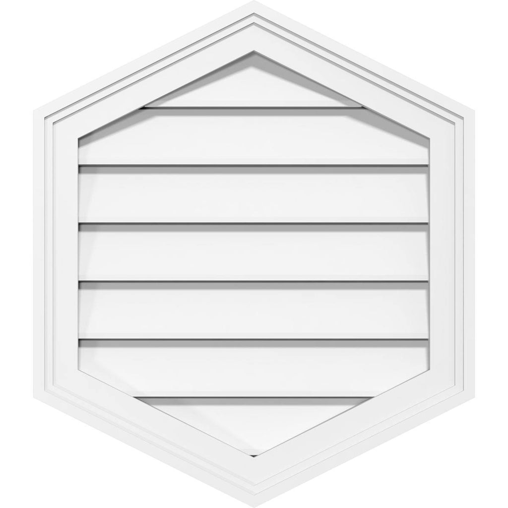 16x22W x 42x22H Vertical Peaked Surface Mount PVC Gable Vent 4/12 Pitch Y53654