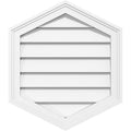 16x22W x 42x22H Vertical Peaked Surface Mount PVC Gable Vent 4/12 Pitch Y53654