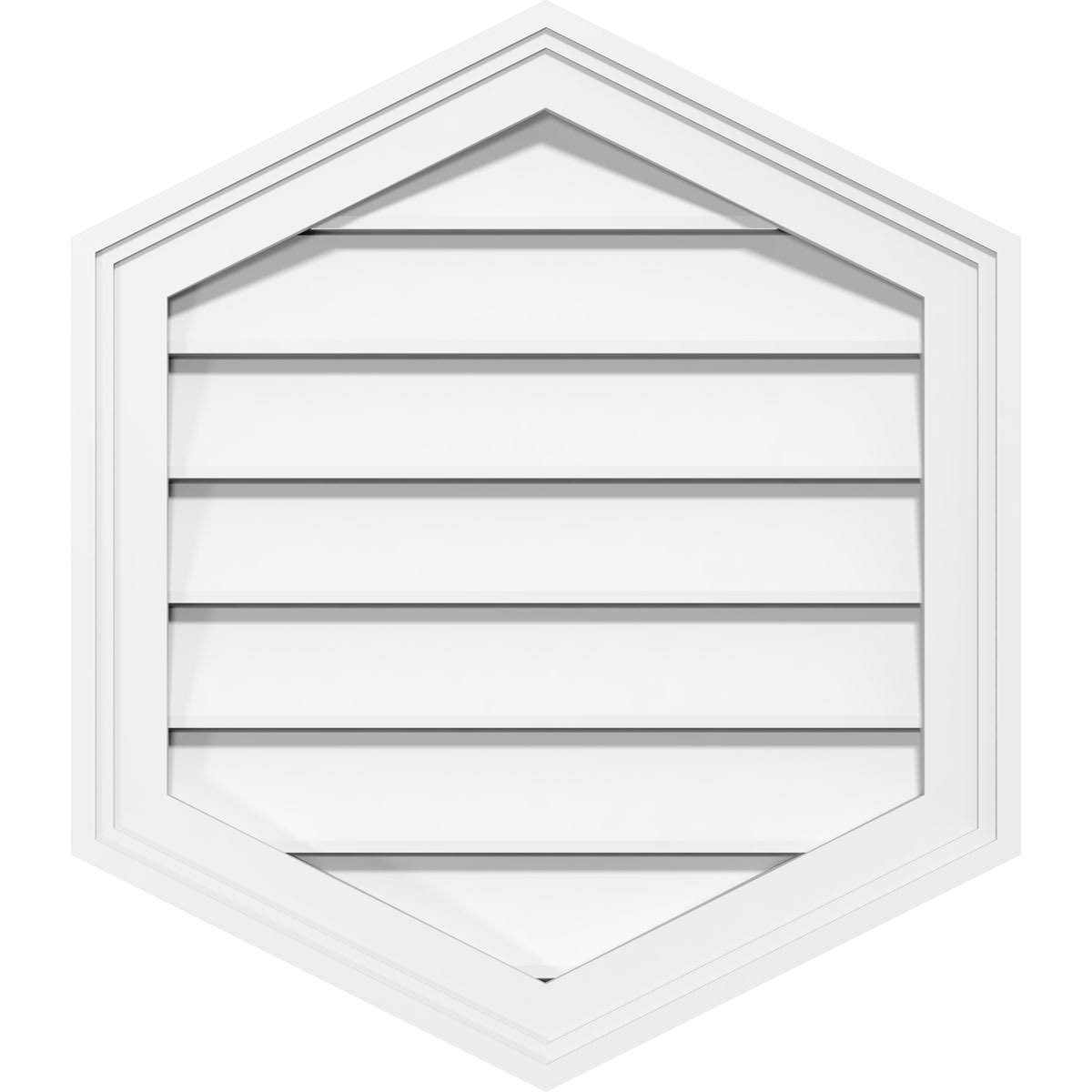 16x22W x 42x22H Vertical Peaked Surface Mount PVC Gable Vent 4/12 Pitch Y53654