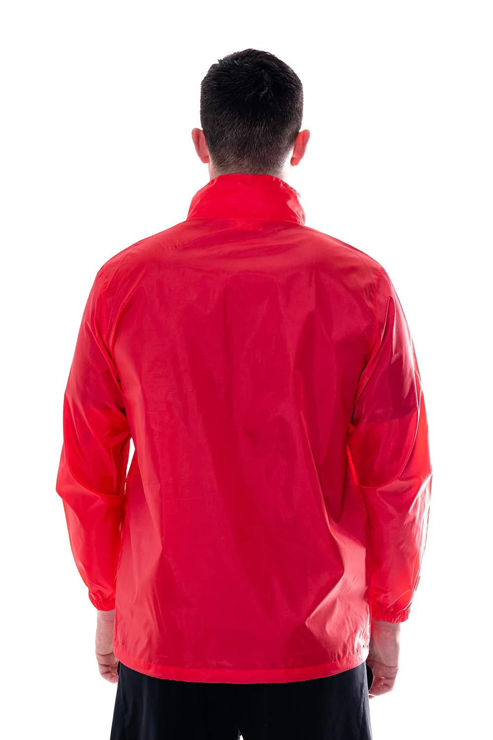 Red Water Resistant Windbreaker Jacket with Hood (L) C453