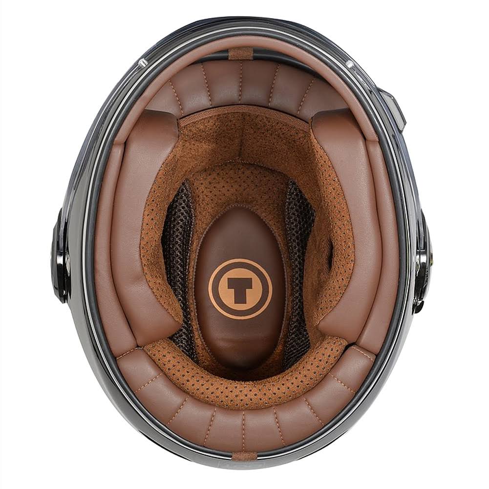 Gold Metallic Retro Full Face Helmet Q717953